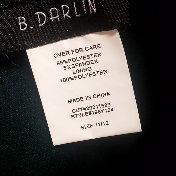 B. DARLING Forest Green Velvet Mini  Dress Square Neckline Size 12 - Picture 7 of 7